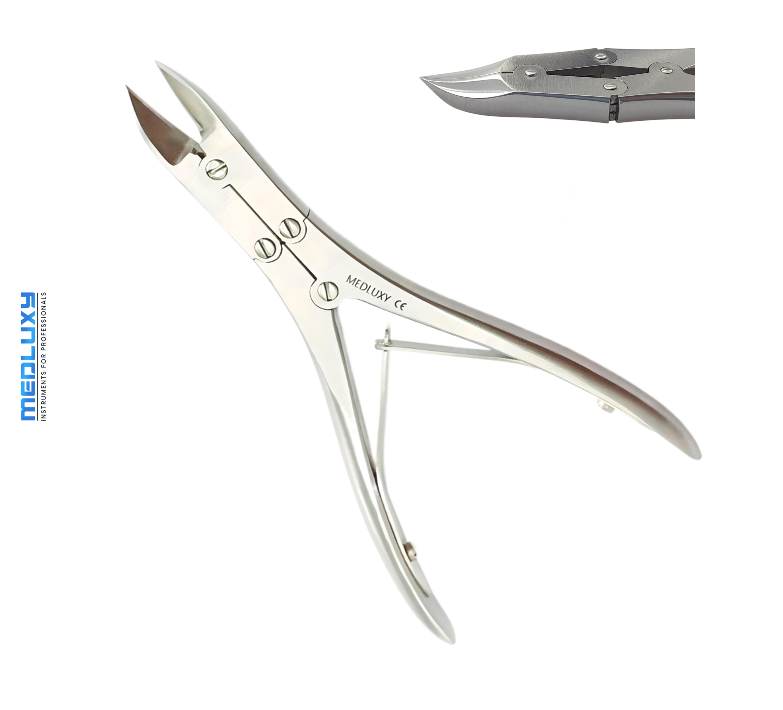 MEDLUXY® Pro - Nageltang - Heavy Duty - Holle Gebogen Bek - 15 cm - 20 mm - MP0208
